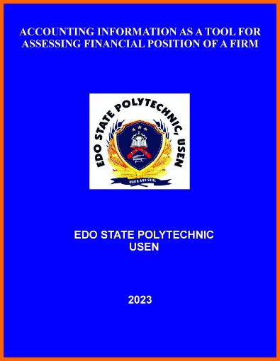 Picture of ACCOUNTING INFORMATION AS A TOOL FOR ASSESSING FINANCIAL POSITION OF A FIRM