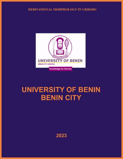 Picture of DERIVATIONAL MORPHOLOGY IN URHOBO