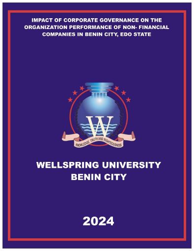 Picture of IMPACT OF CORPORATE GOVERNANCE ON THE ORGANIZATION PERFORMANCE OF NON- FINANCIAL COMPANIES IN BENIN CITY, EDO STATE