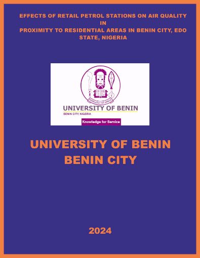 Picture of EFFECTS OF RETAIL PETROL STATIONS ON AIR QUALITY IN   PROXIMITY TO RESIDENTIAL AREAS IN BENIN CITY, EDO  STATE, NIGERIA